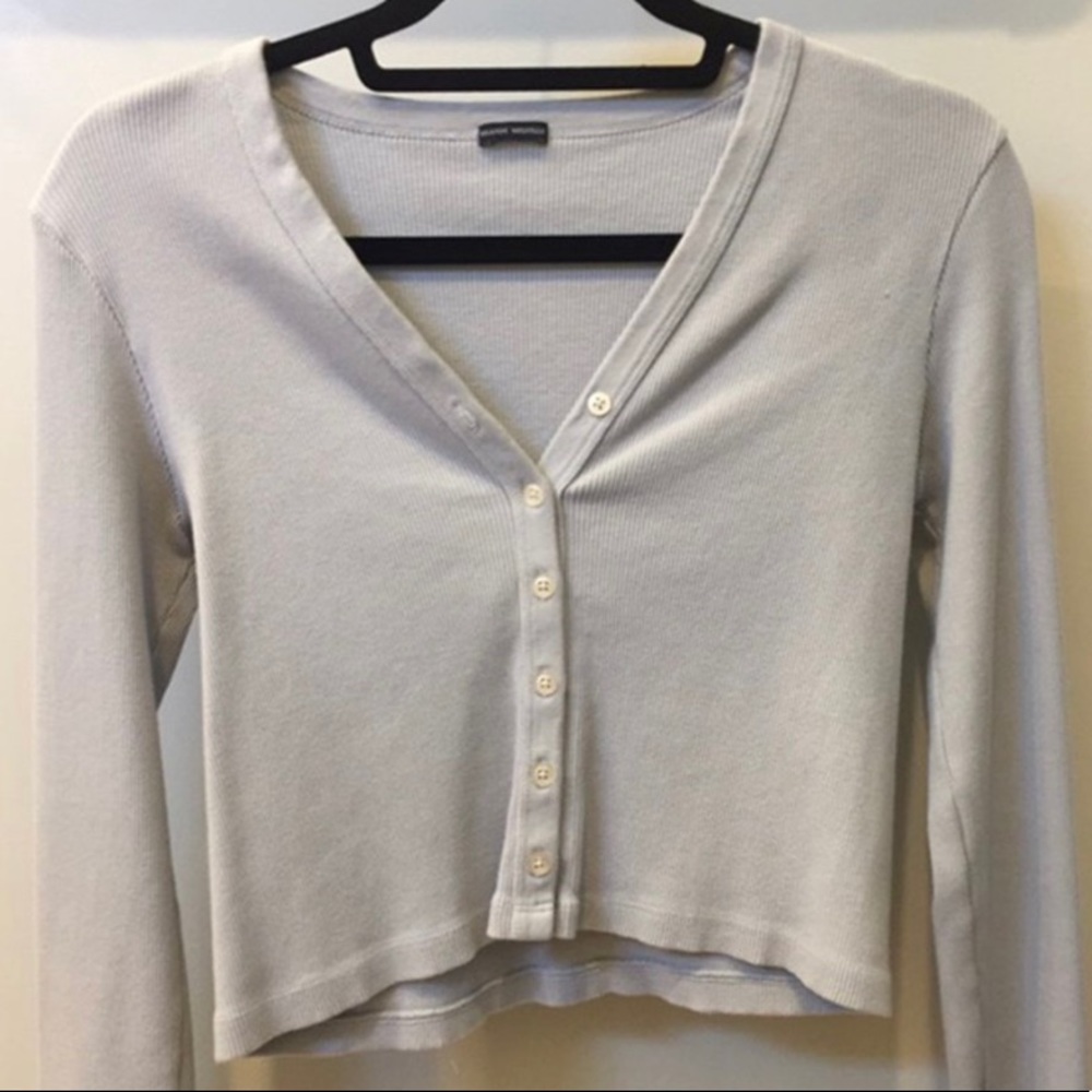Brandy Melville Long Sleeve Blue Top